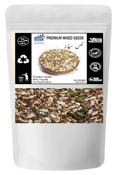 Mixed Seeds Flax Seeds, Green Pumpkin Seeds, Sunflower Seeds, White Sesame Seeds